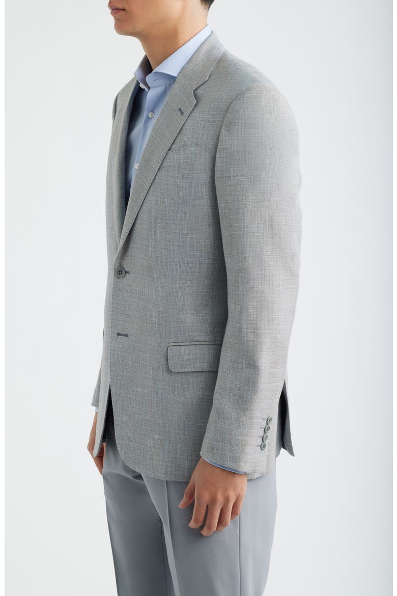 Textured Grey Mélange Sport Coat, Alternate, color, GREY