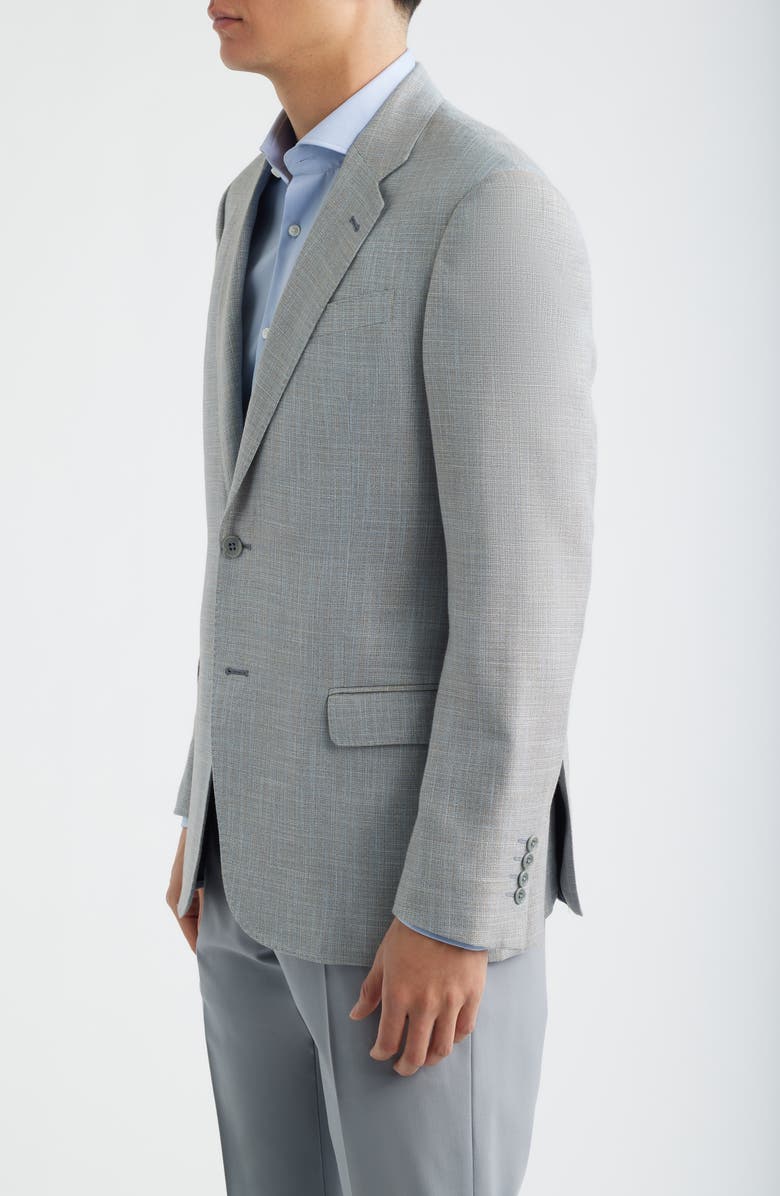 Emporio Armani Textured Grey Mélange Sport Coat, Alternate, color, Grey