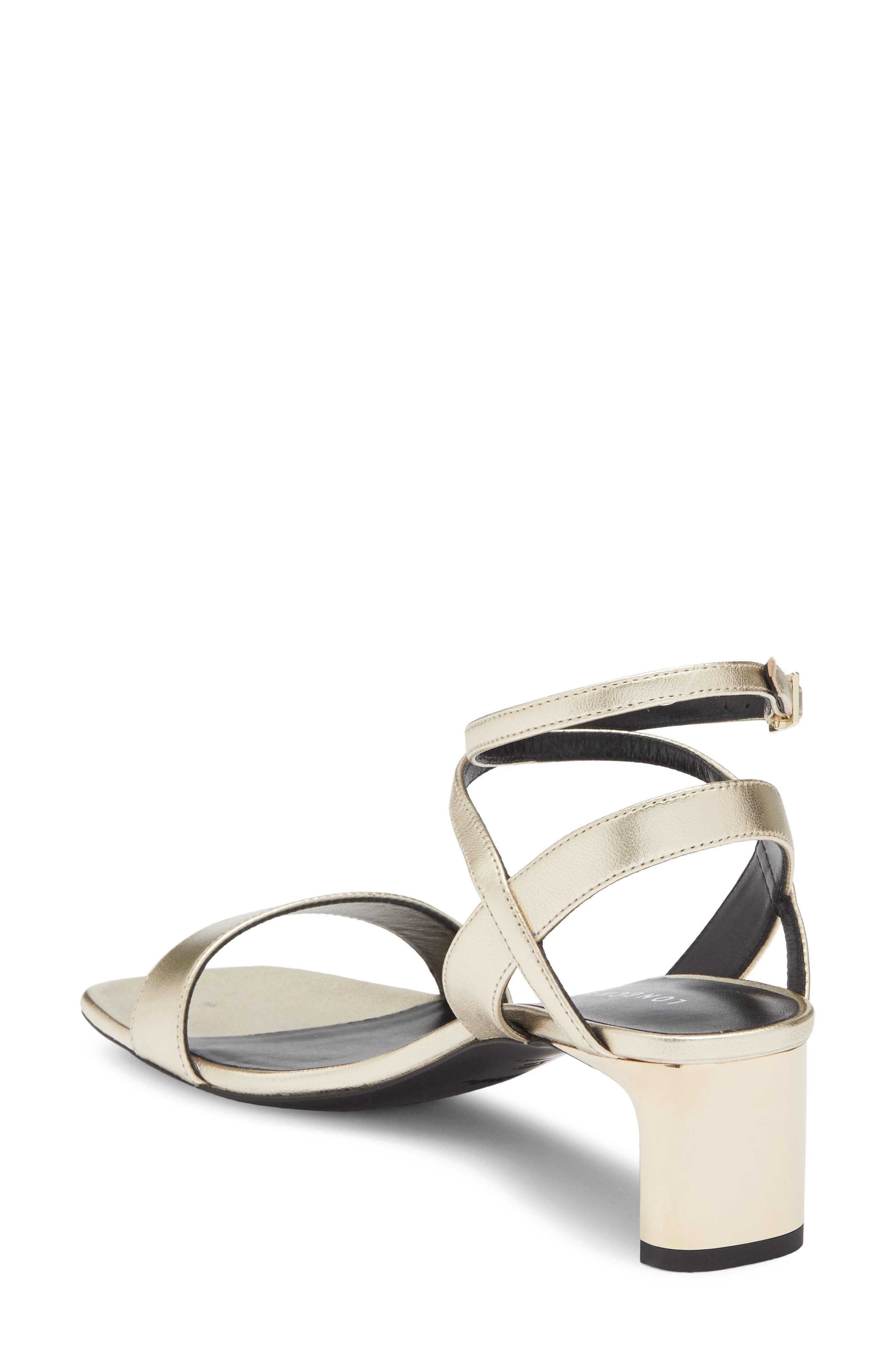 Longchamp Ankle Strap Sandal, Alternate, color, Pale Gold