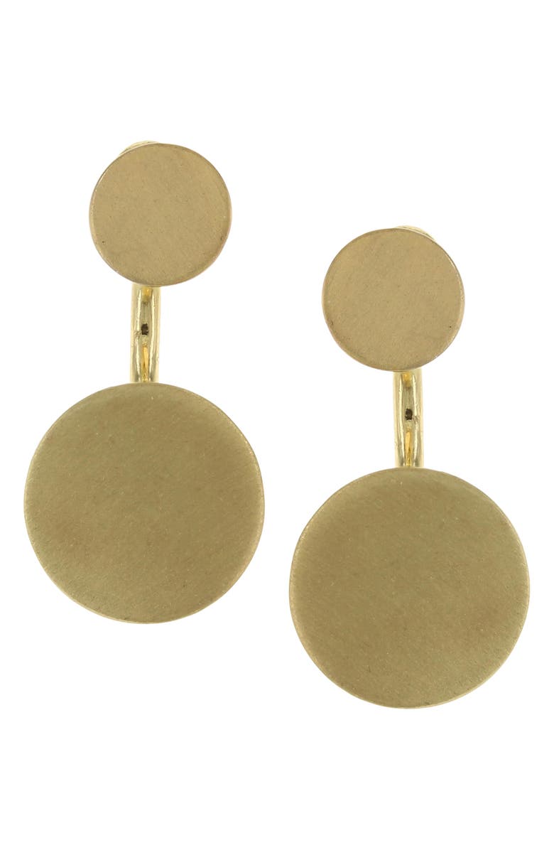OLIVIA WELLES Circle Drop Earrings, Main, color, Burnished Gold