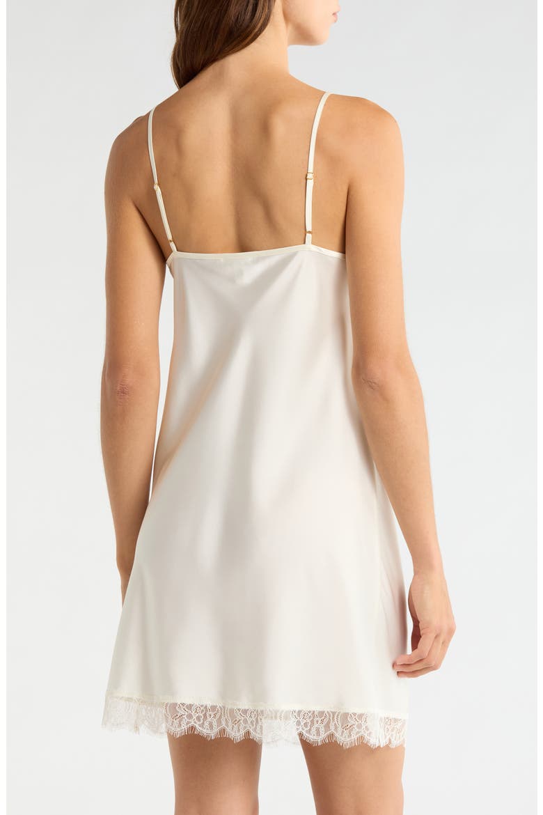 Scalloped Lace Trim Satin Slip, Alternate, color, IVORY EGRET