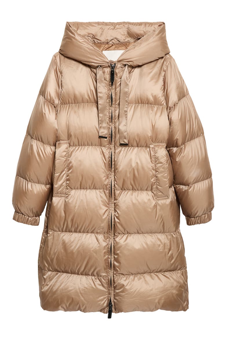Sei Hooded Water Repellent Down Puffer Coat, Alternate, color, CLAY