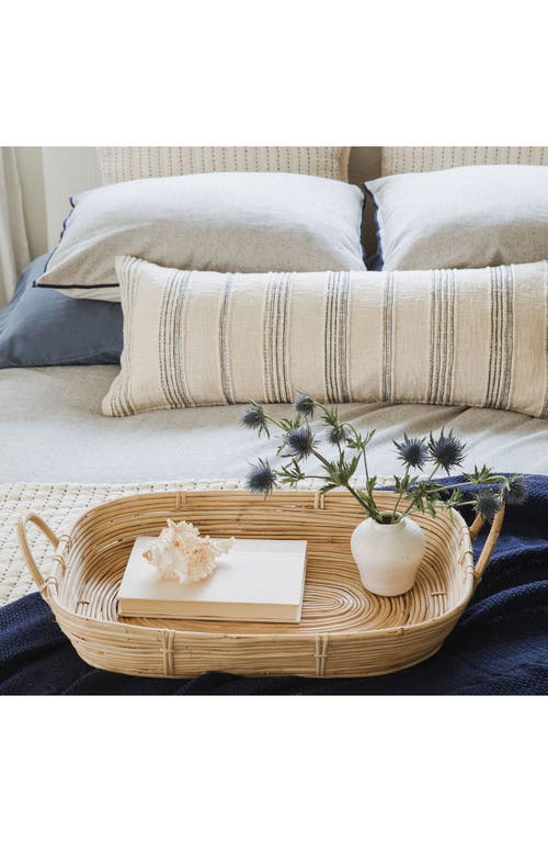 Crane Air Tide Stripe Lumbar Pillow In Sand