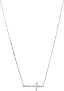 Bearfruit Jewelry Sterling Silver 18k Gold Plated Elowen Horizontal Cross Necklace Gift Idea