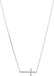 Bearfruit Jewelry Sterling Silver 18k Gold Plated Elowen Horizontal Cross Necklace Gift Idea