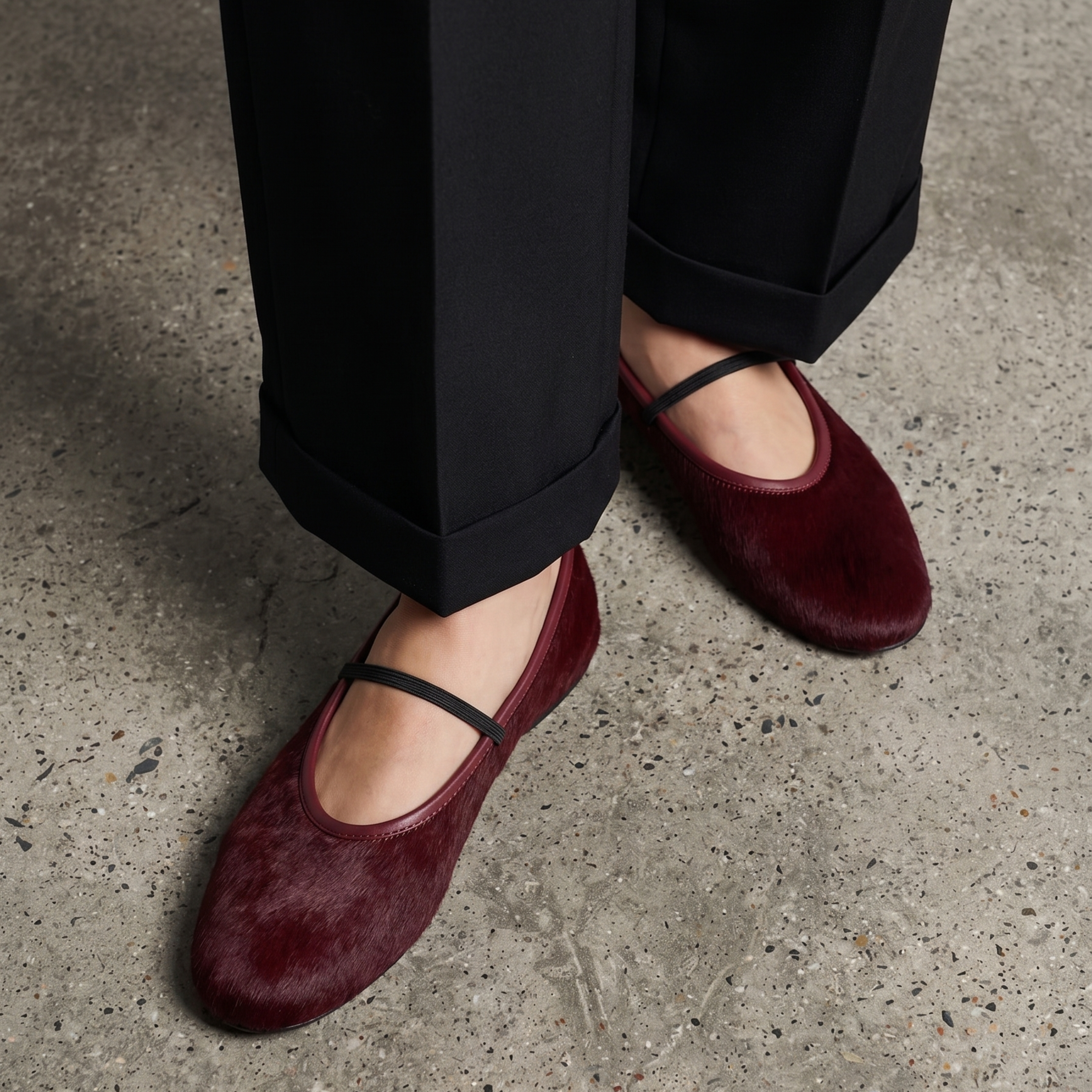 Amber Pony Hair Mary Janes, Alternate, color, Red Pony Hair