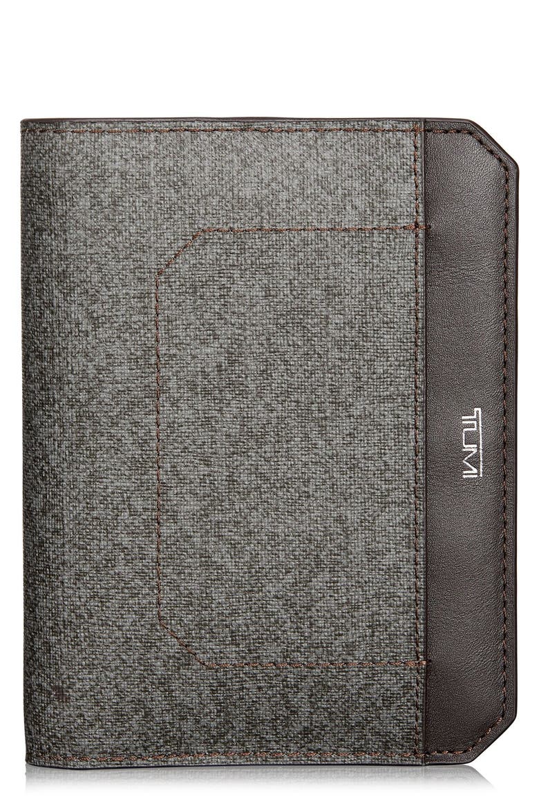 Leather Passport Cover, Main, color, EARL GREY