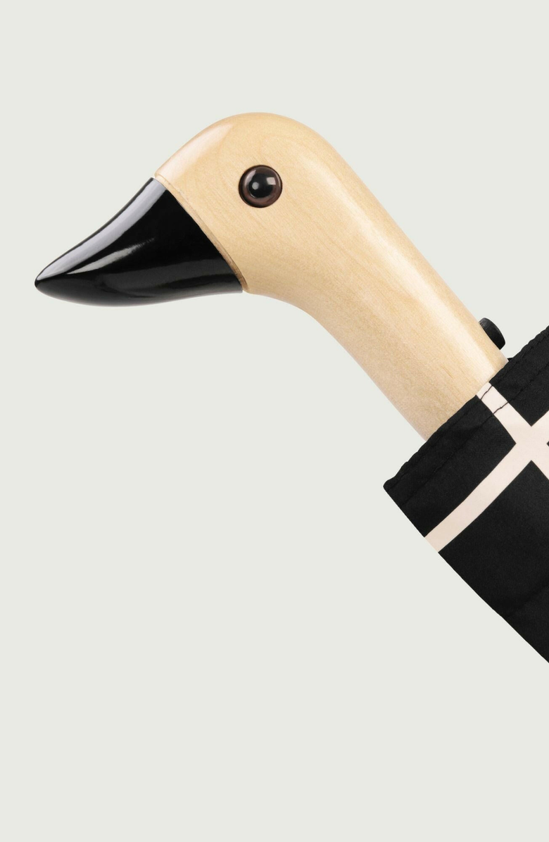 Original Duckhead Eco-Friendly Compact Duck Umbrella, Alternate, color, Black / White Grid