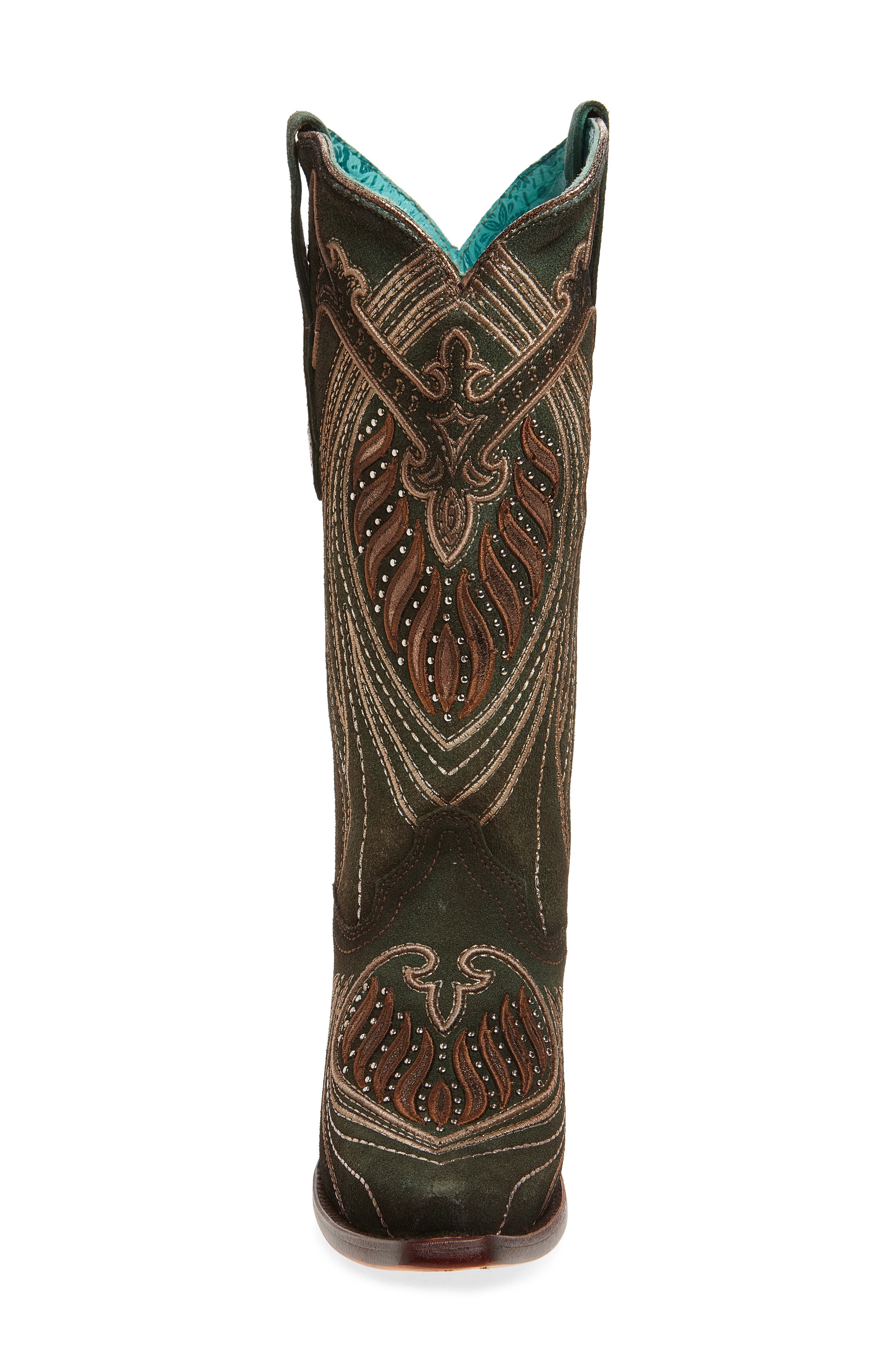 CORRAL Embroidered Overlay Western Boot, Alternate, color, 