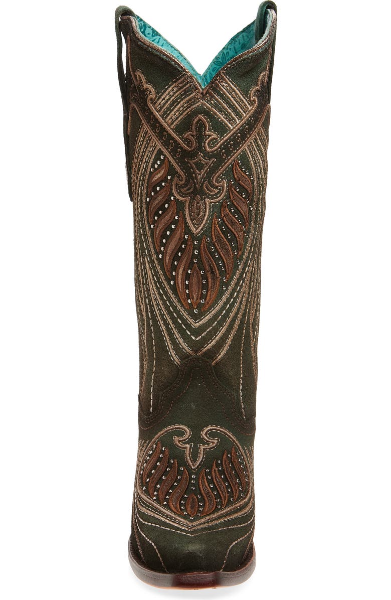 CORRAL Embroidered Overlay Western Boot, Alternate, color,