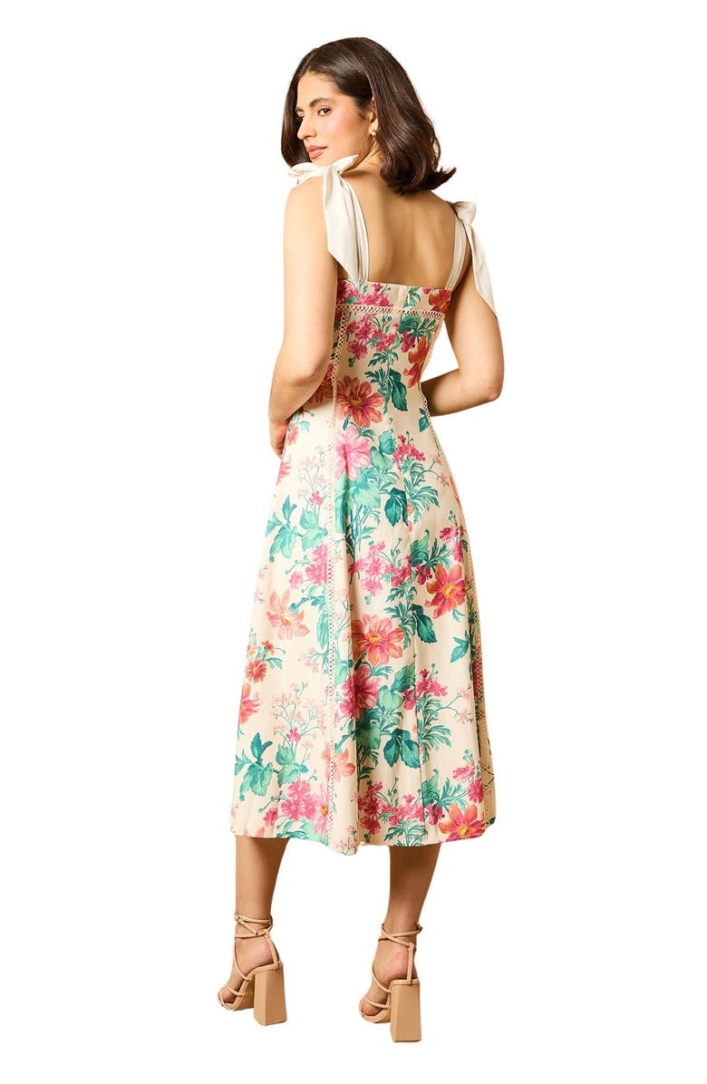 Oasis Bow Strap Midi Prom Dress, Alternate, color, Multi