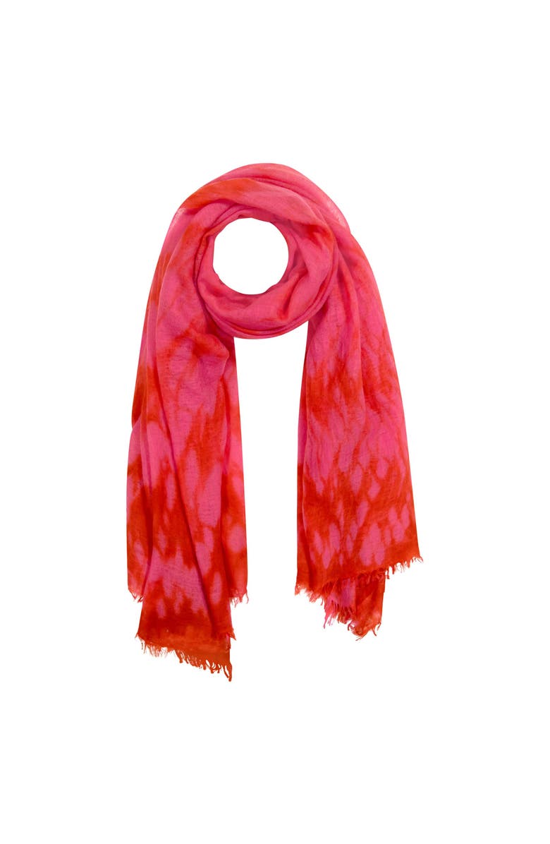 Mer St. Barth Cashmere Dip Dye Shawl, Main, color, Hibiscus Flower