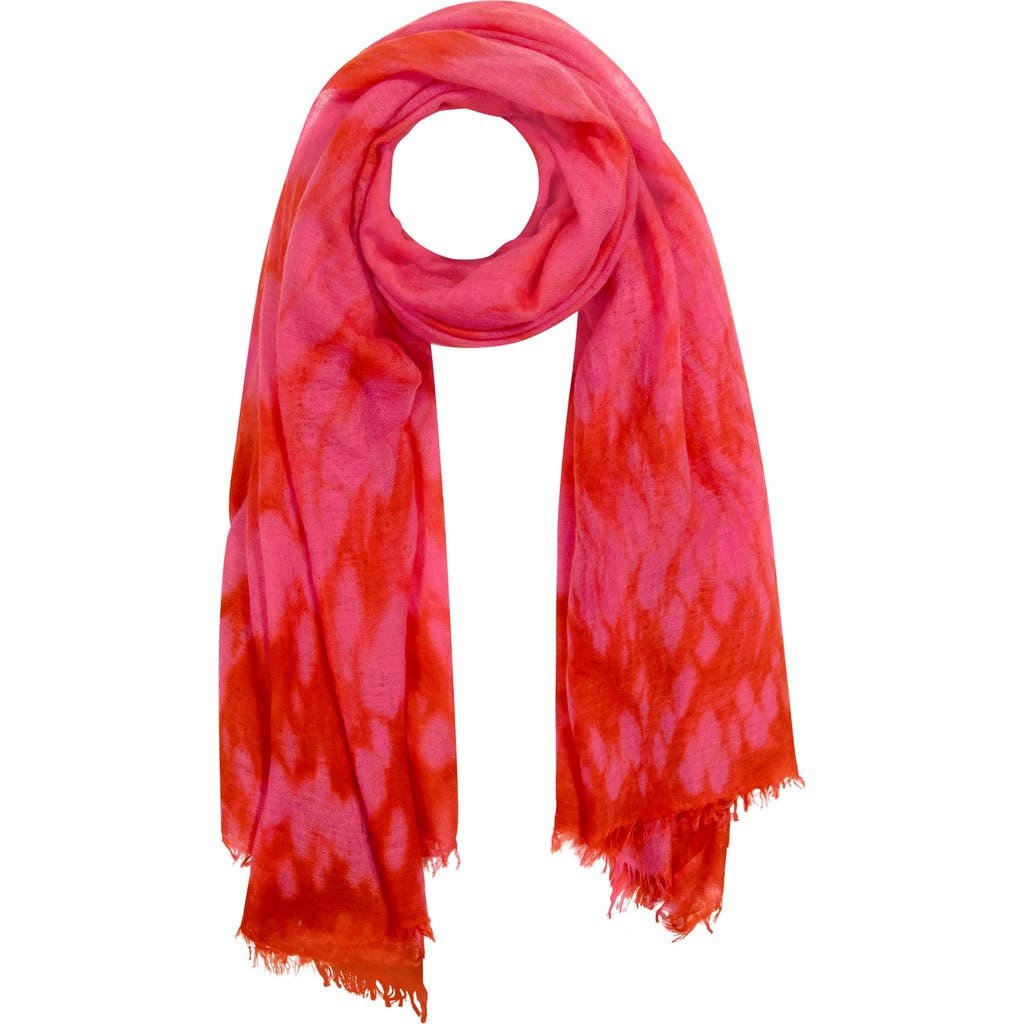 Mer St. Barth Cashmere Dip Dye Shawl in Hibiscus Flower  product