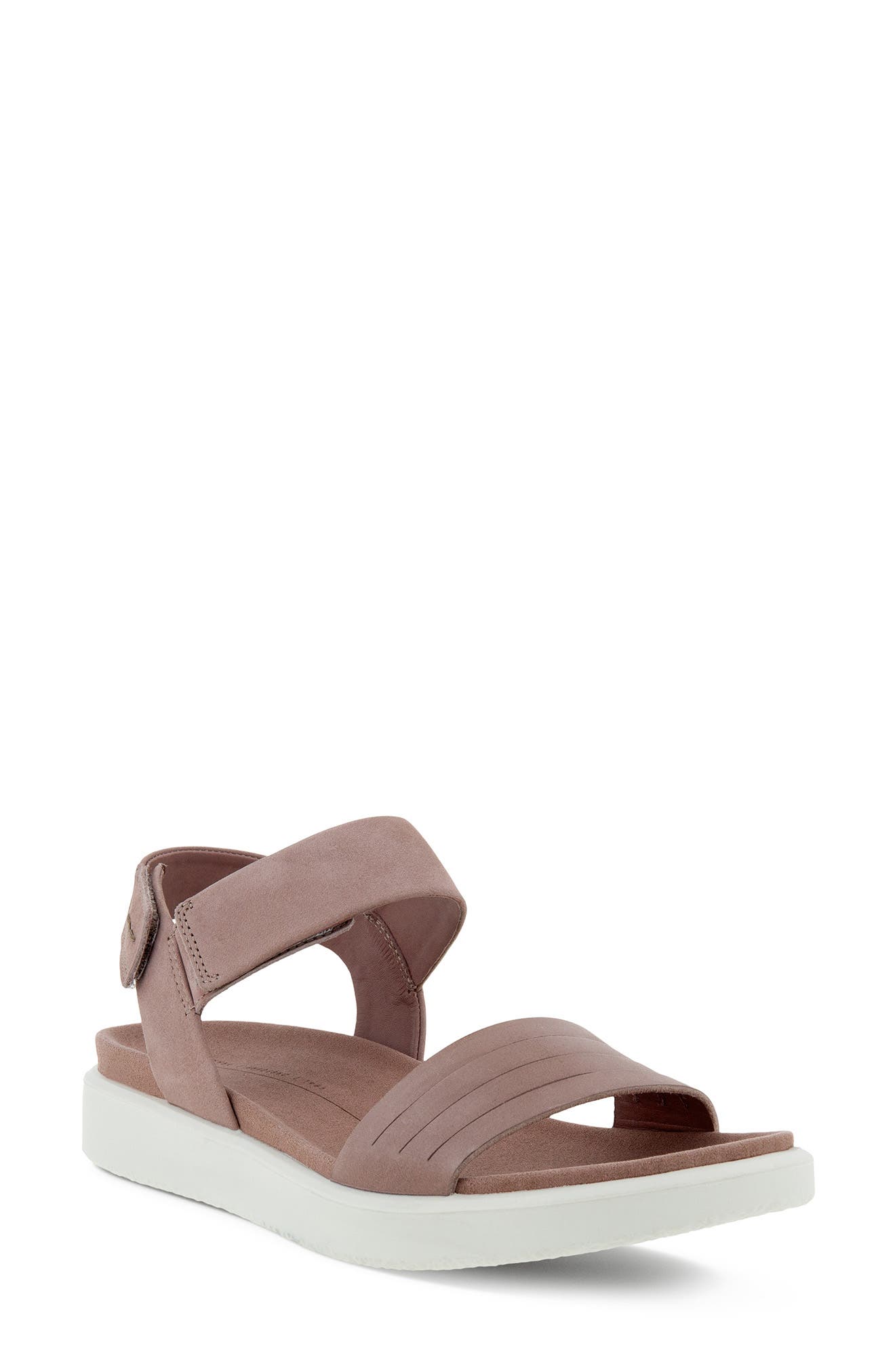 Flowt Strap Sandal, Main, color, WOODROSE LEATHER