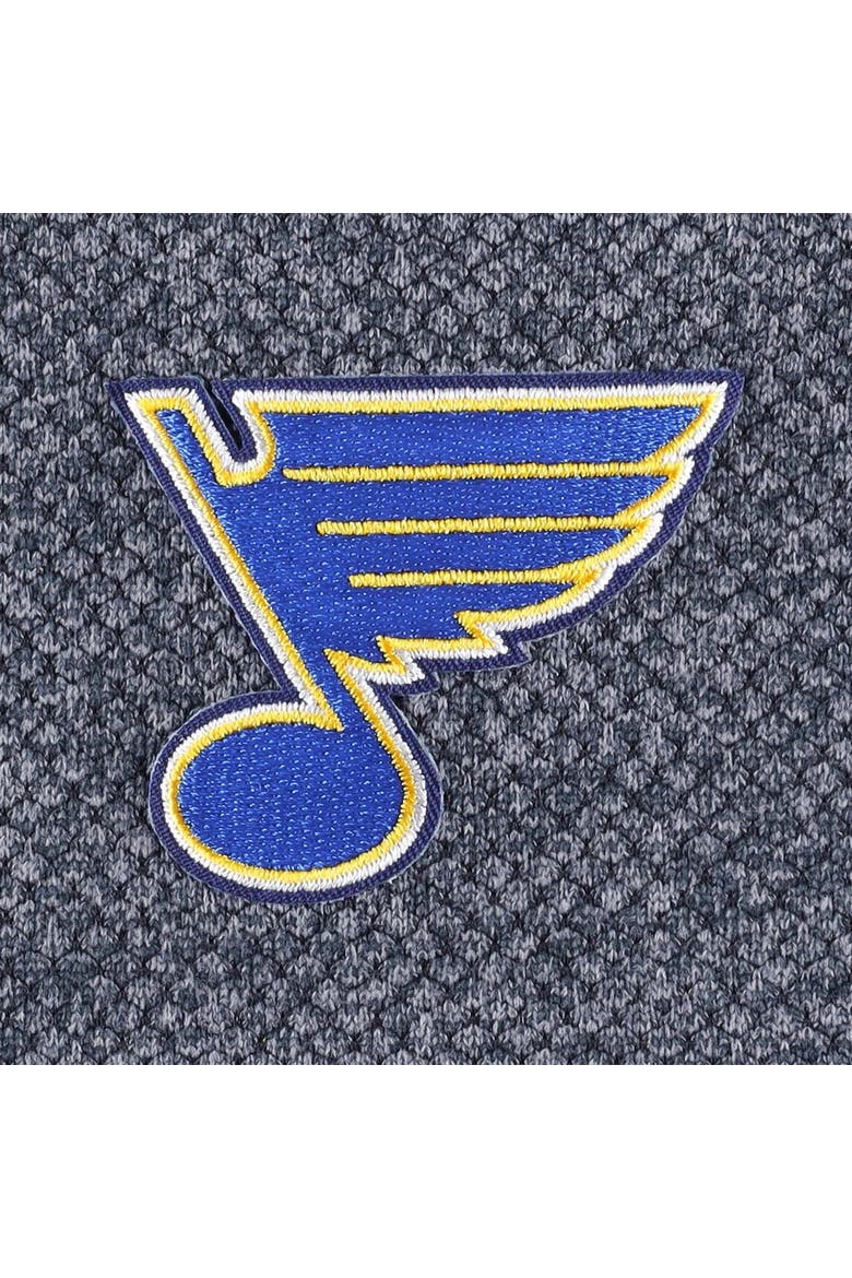 Men's Antigua Heathered Charcoal St. Louis Blues Course Quarter-Zip Jacket, Alternate, color, Heather Charcoal