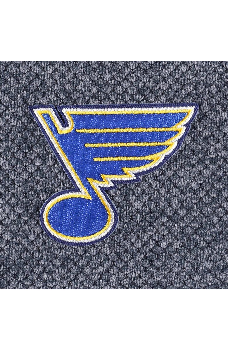 ANTIGUA Men's Antigua Heathered Charcoal St. Louis Blues Course Quarter-Zip Jacket, Alternate, color, Heather Charcoal