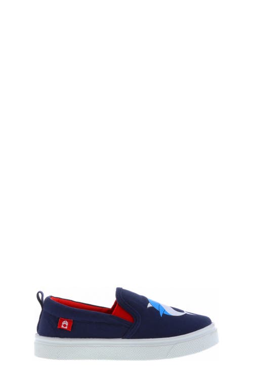 Oomphies Kids' Rascal Slip-on Sneaker In Navy Shark