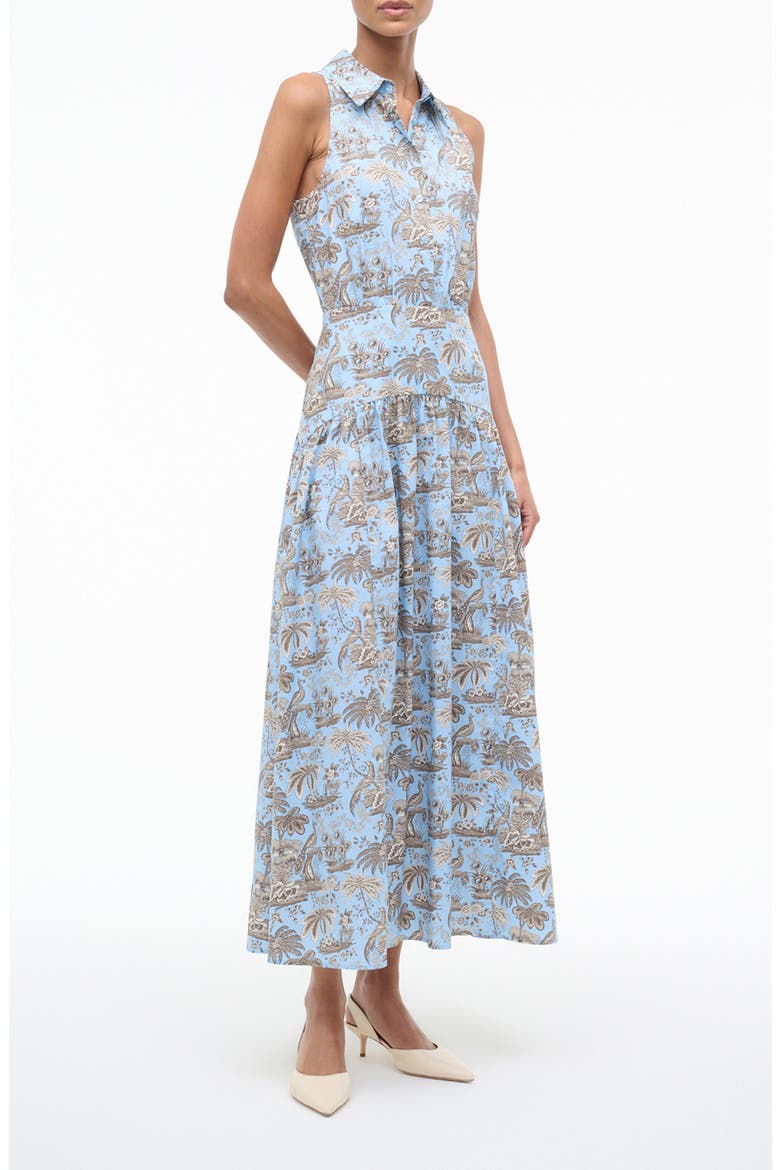 Romy Sleeveless Maxi Shirtdress, Alternate, color, SKY TOILE