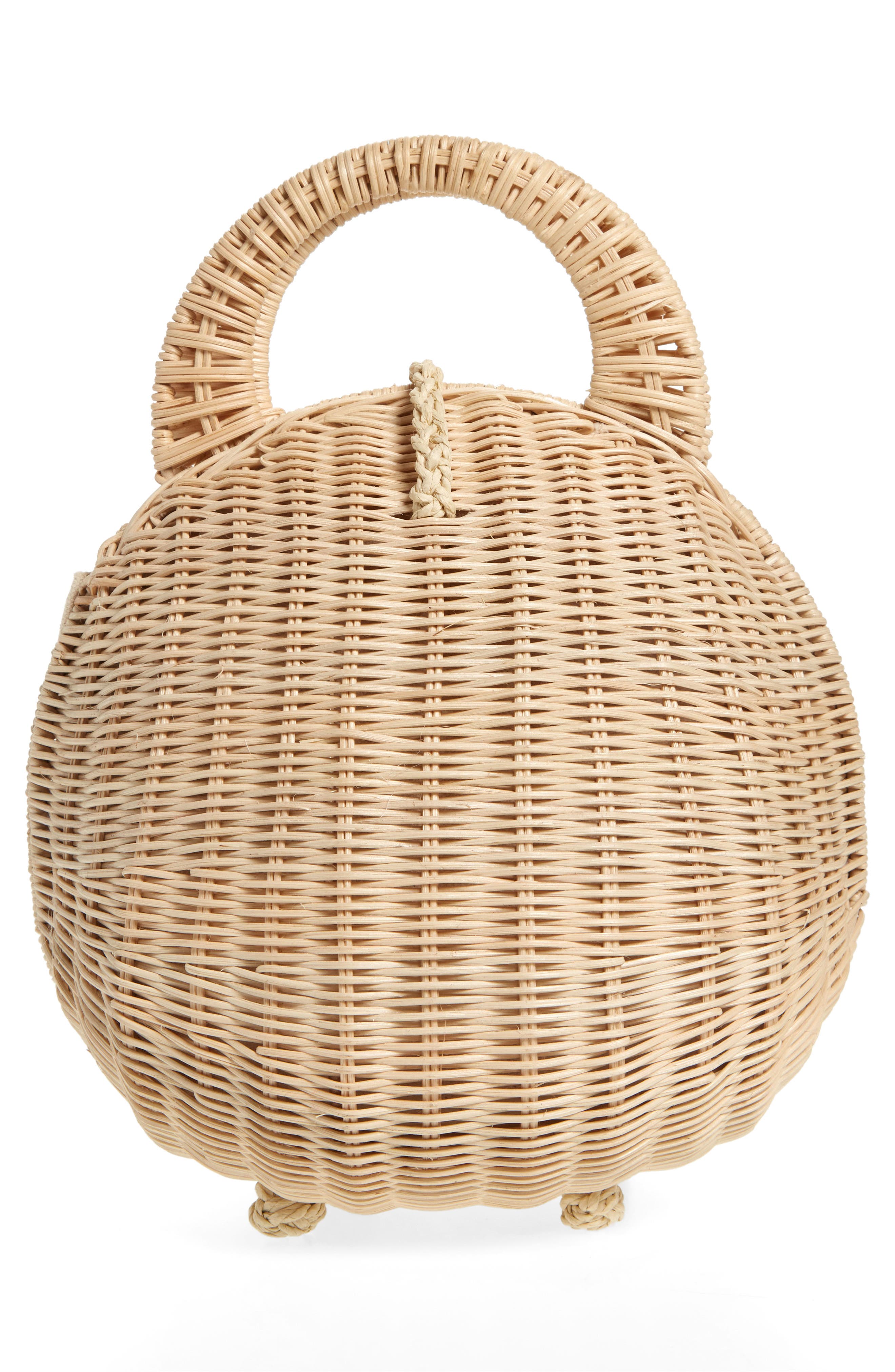 Cult Gaia Millie Rattan Top Handle Bag, Alternate, color, 