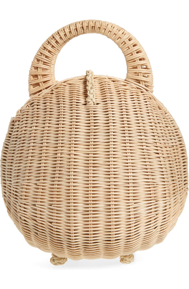 Cult Gaia Millie Rattan Top Handle Bag, Alternate, color,