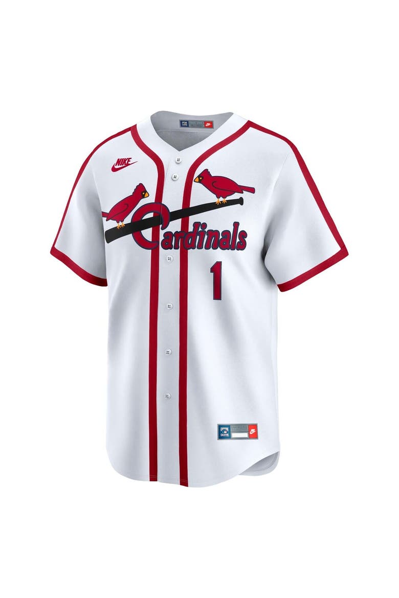 Men's Nike Ozzie Smith White St. Louis Cardinals Throwback Cooperstown Collection Limited Jersey, Alternate, color, White