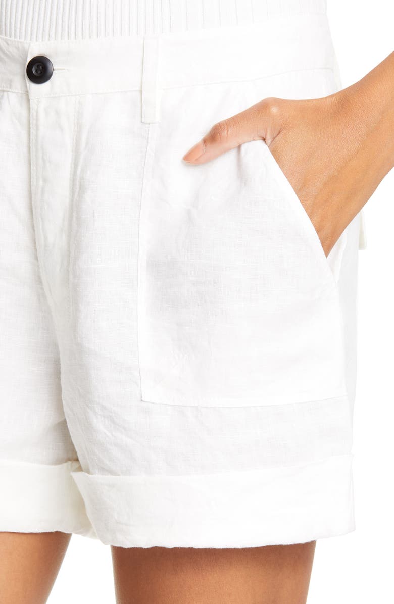 FRAME Le Beau Linen Shorts, Alternate, color,