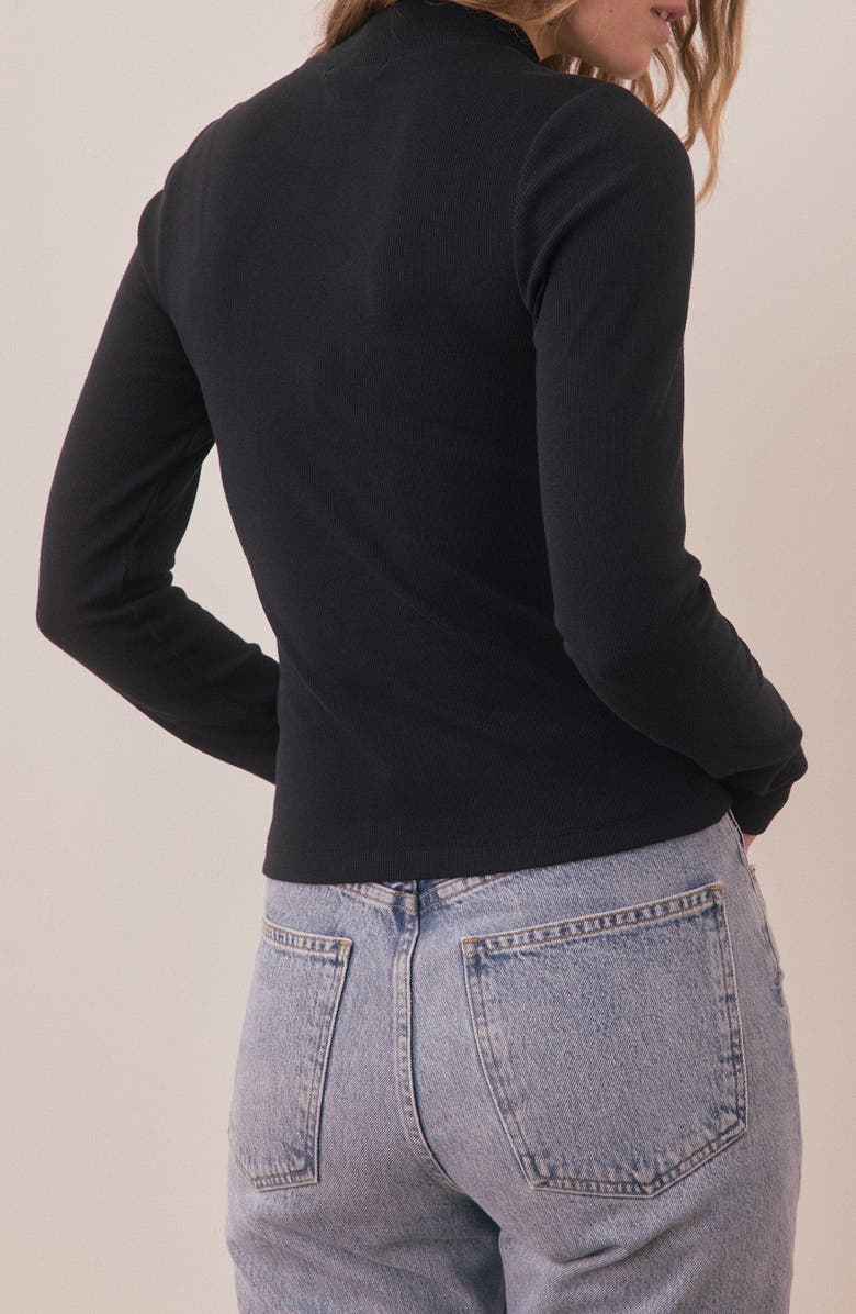 Marine Layer Lexi Rib Mock Neck Top, Alternate, color, 