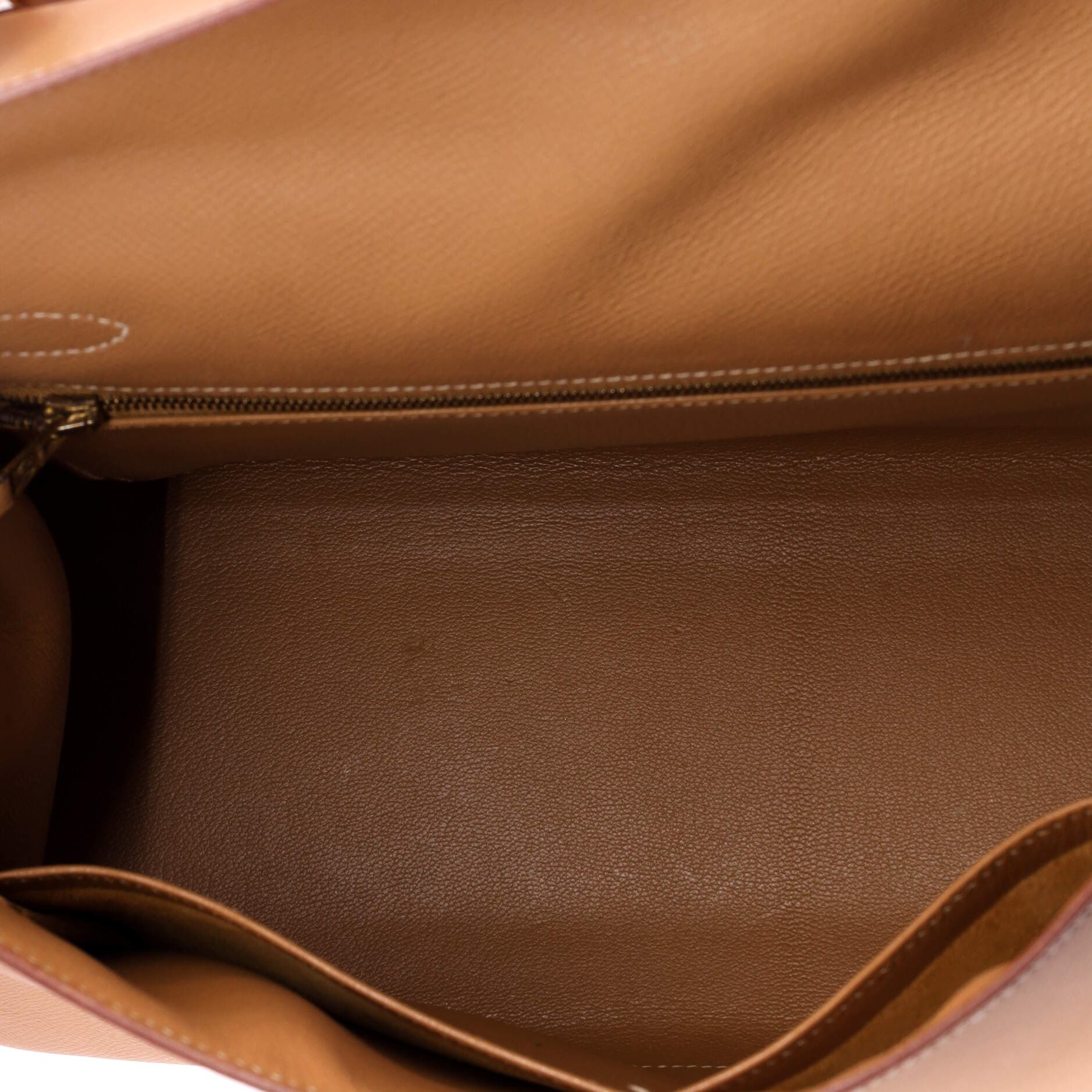 Pre-Owned Hermes Kelly Handbag Brown Courchevel with Gold Hardware 32, Alternate, color, Natural