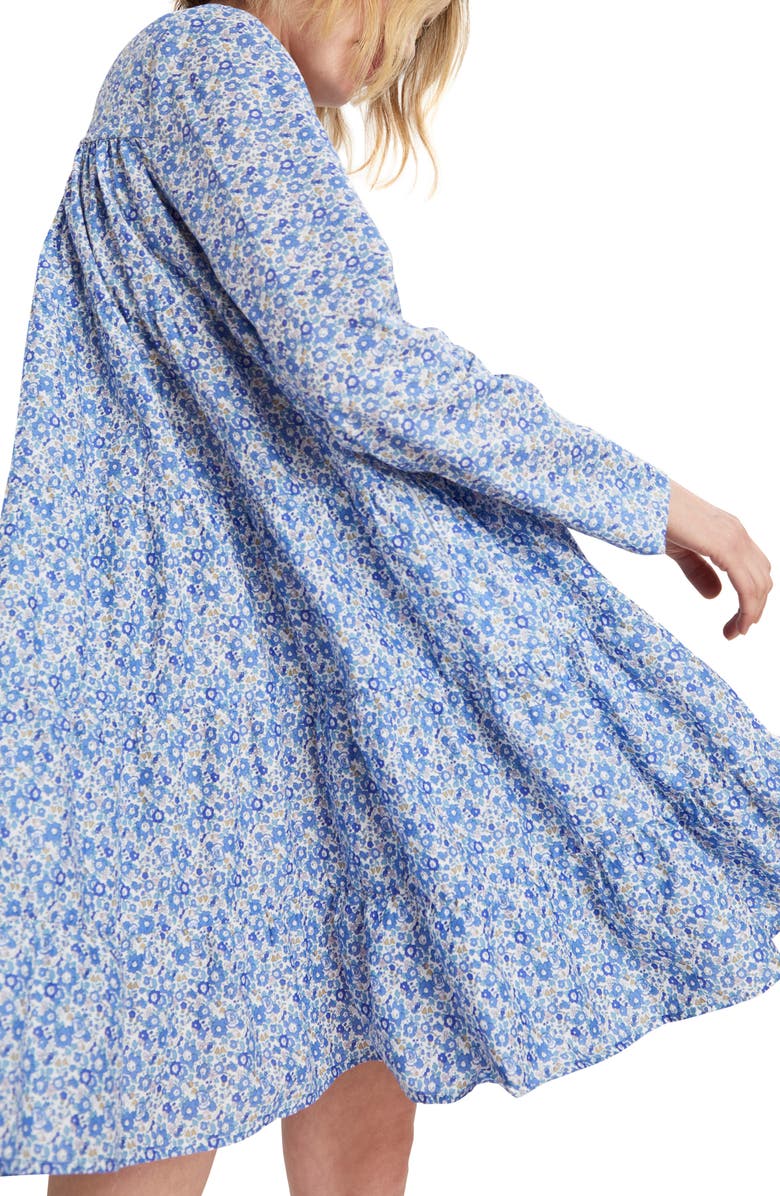 Merlette x Liberty London Soliman Floral Print Long Sleeve Tiered Dress, Alternate, color, 