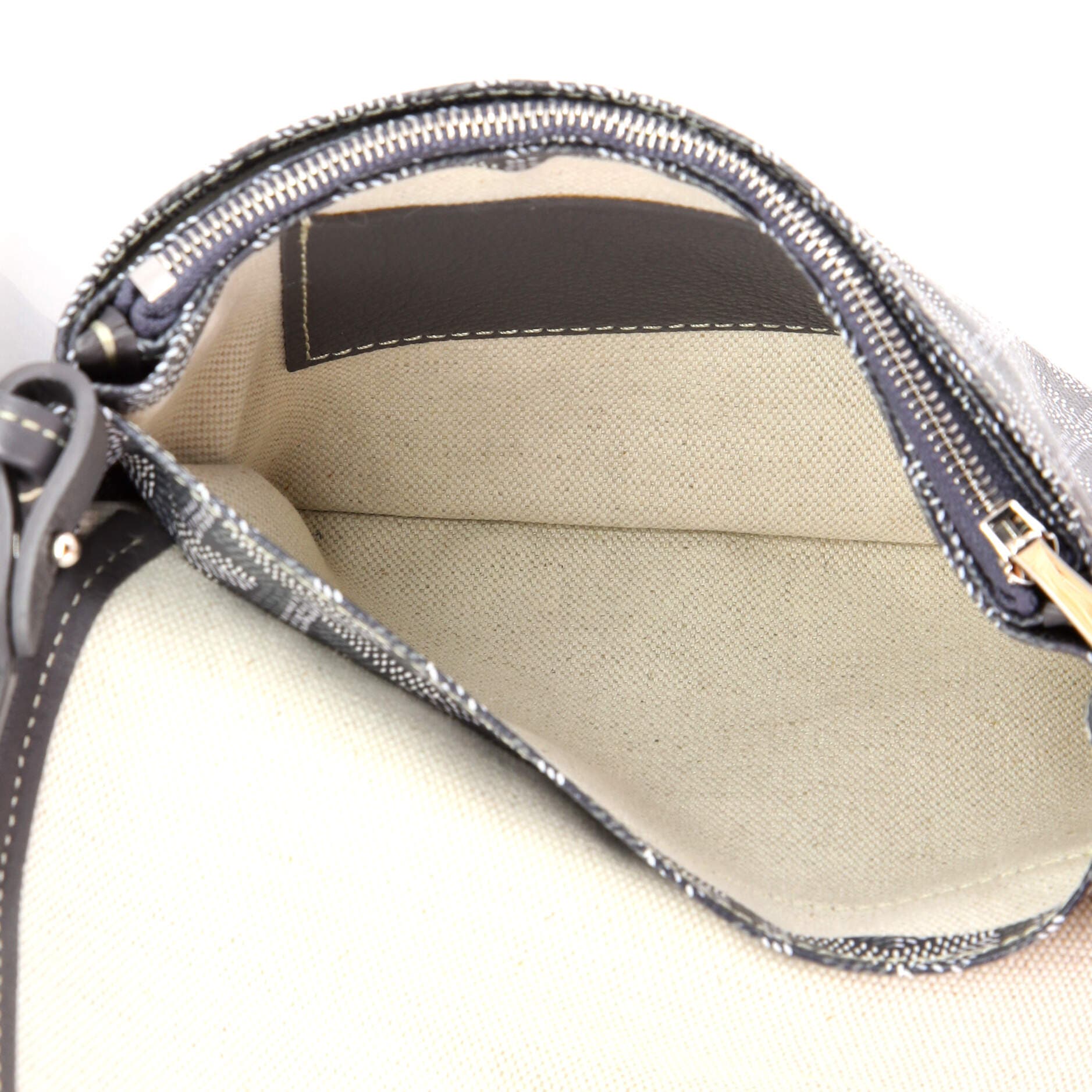 Pre-Owned Goyard Plumet Clutch Wallet Printed Coated Canvas, Alternate, color, Gray