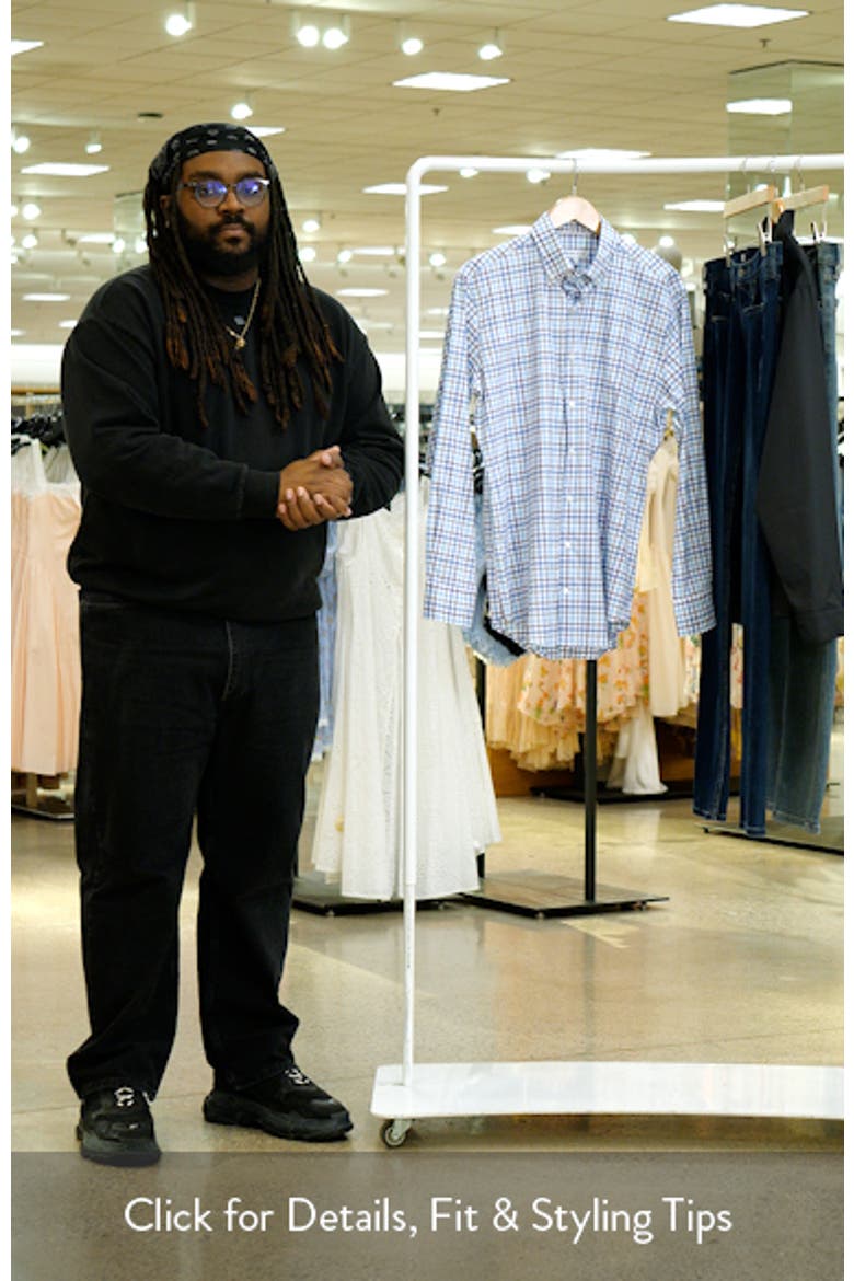 Felix Gingham Check Performance Twill Button-Down Shirt video