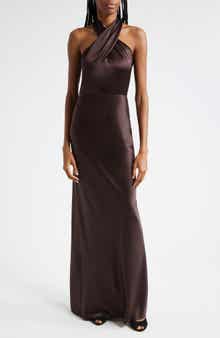 Veronica Beard Alberta Halter Silk Blend Gown