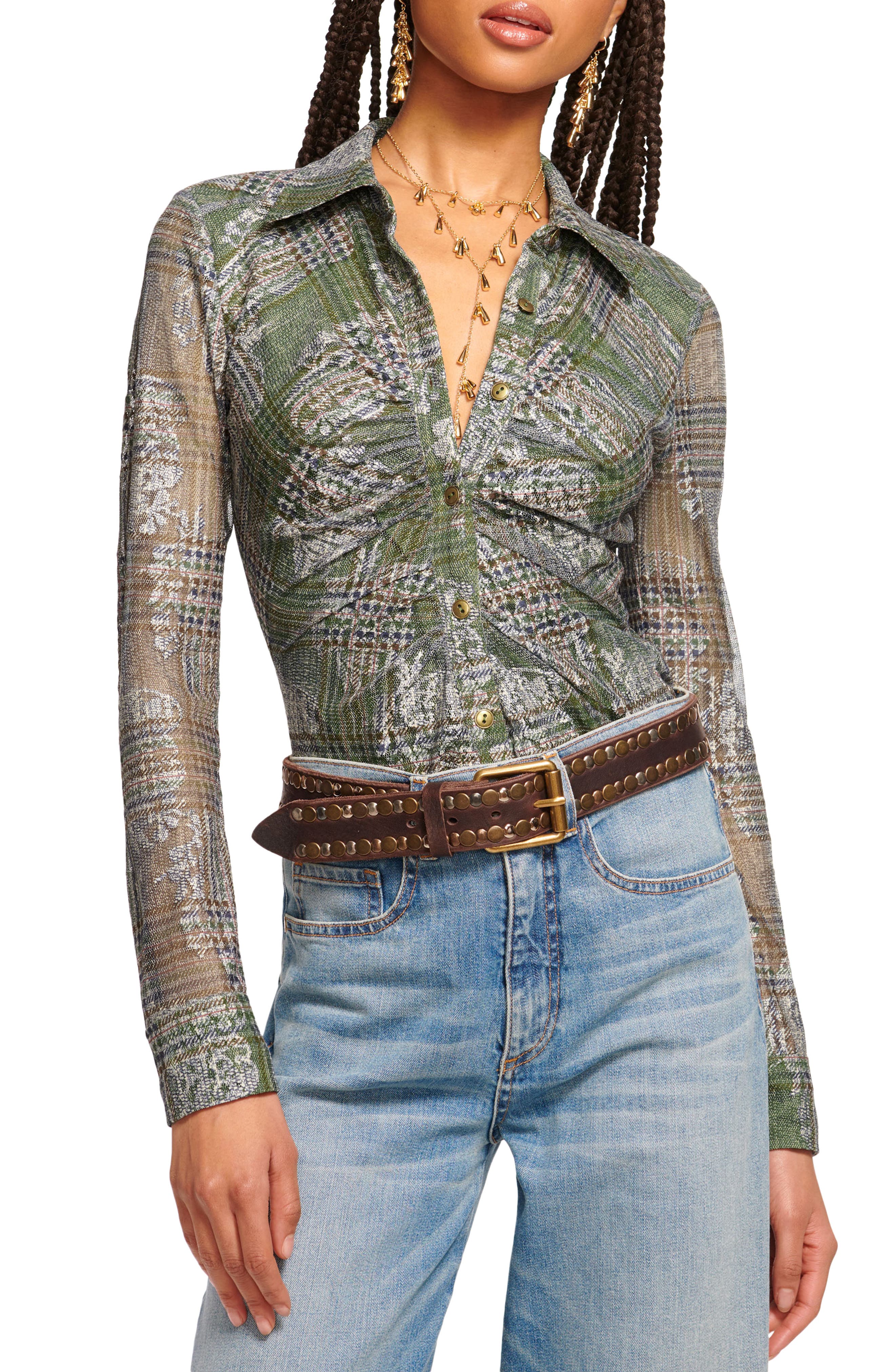 Hamilton Plaid Jacquard Button-Up Shirt