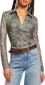 Ramy Brook Hamilton Plaid Jacquard Button-Up Shirt