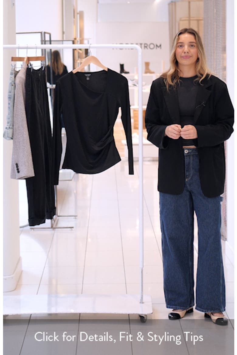 Asymmetric Neck Matte Jersey Top video
