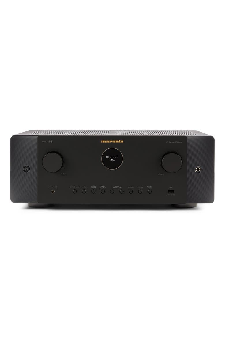 Cinema 60 7.2 Channel 8K Home Theater Receiver with Dolby Atmos, DTSX, and HEOS Built-In, Alternate, color, Black