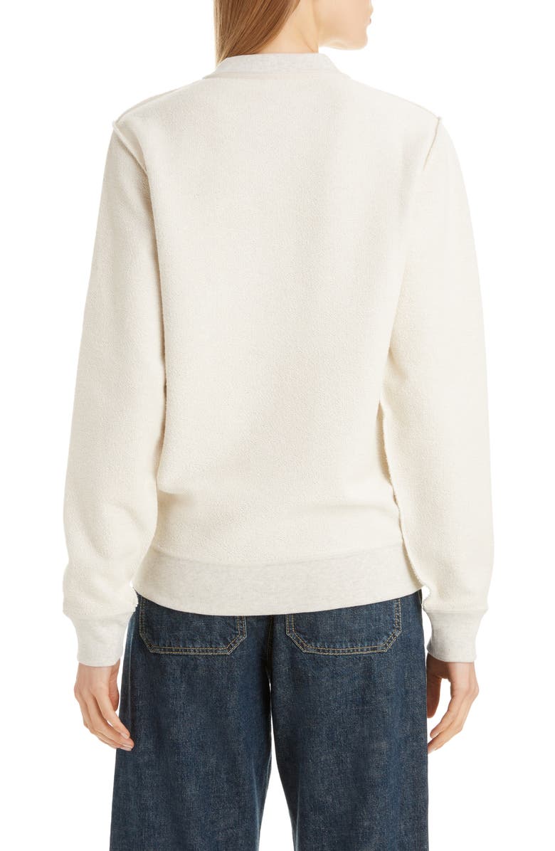 Loewe Logo Embroidered Inside Out Sweatshirt, Alternate, color, 
