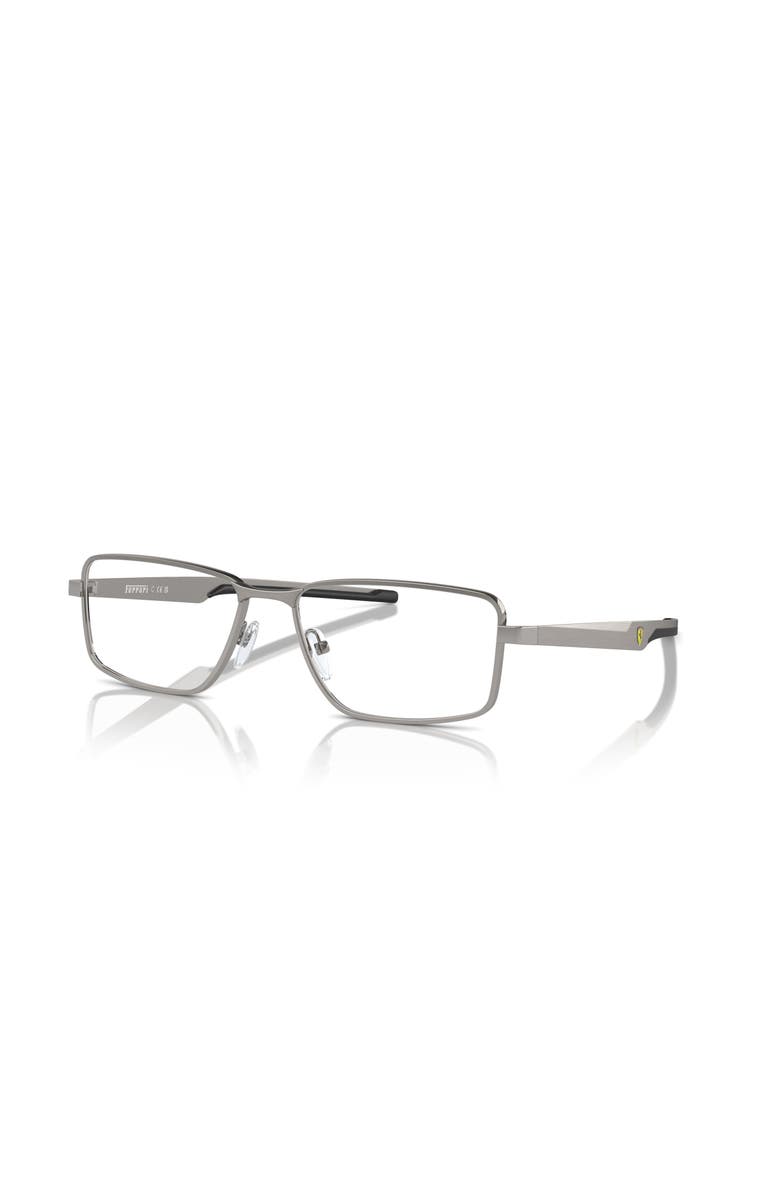 Scuderia Ferrari 57mm Rectangle optical glasses, Main, color, Silver
