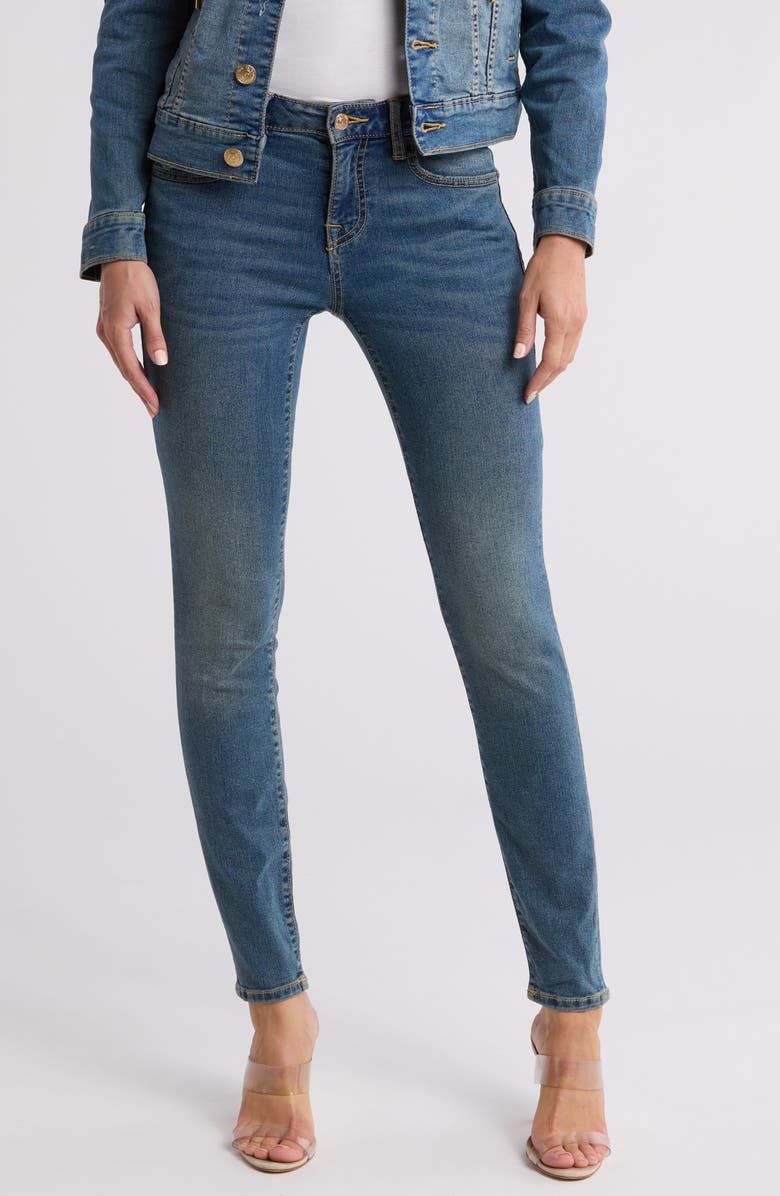 True Religion Brand Jeans Jennie Mid Rise Skinny Leg Jeans, Main, color, 