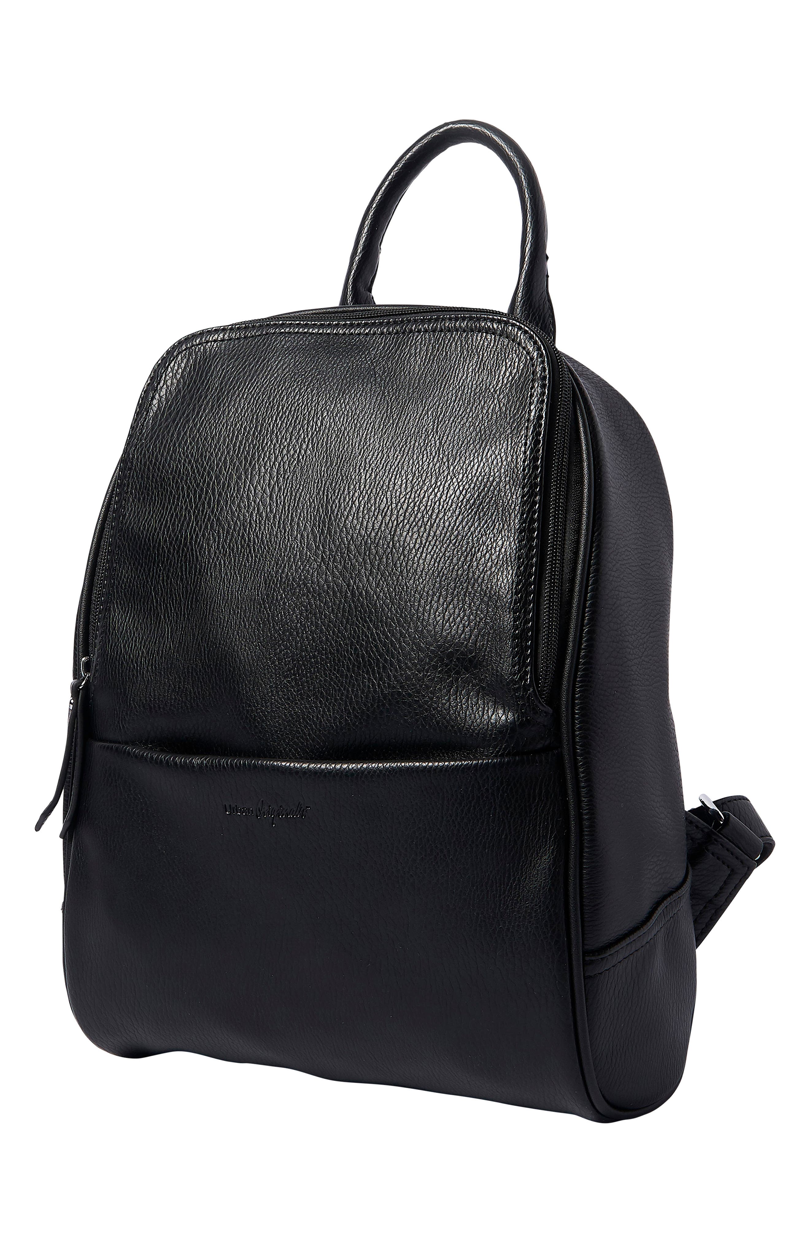 Vegan Leather Movement Backpack, Alternate, color, BLACK