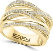 EFFY Pavé Diamond Crisscrossing Band Ring