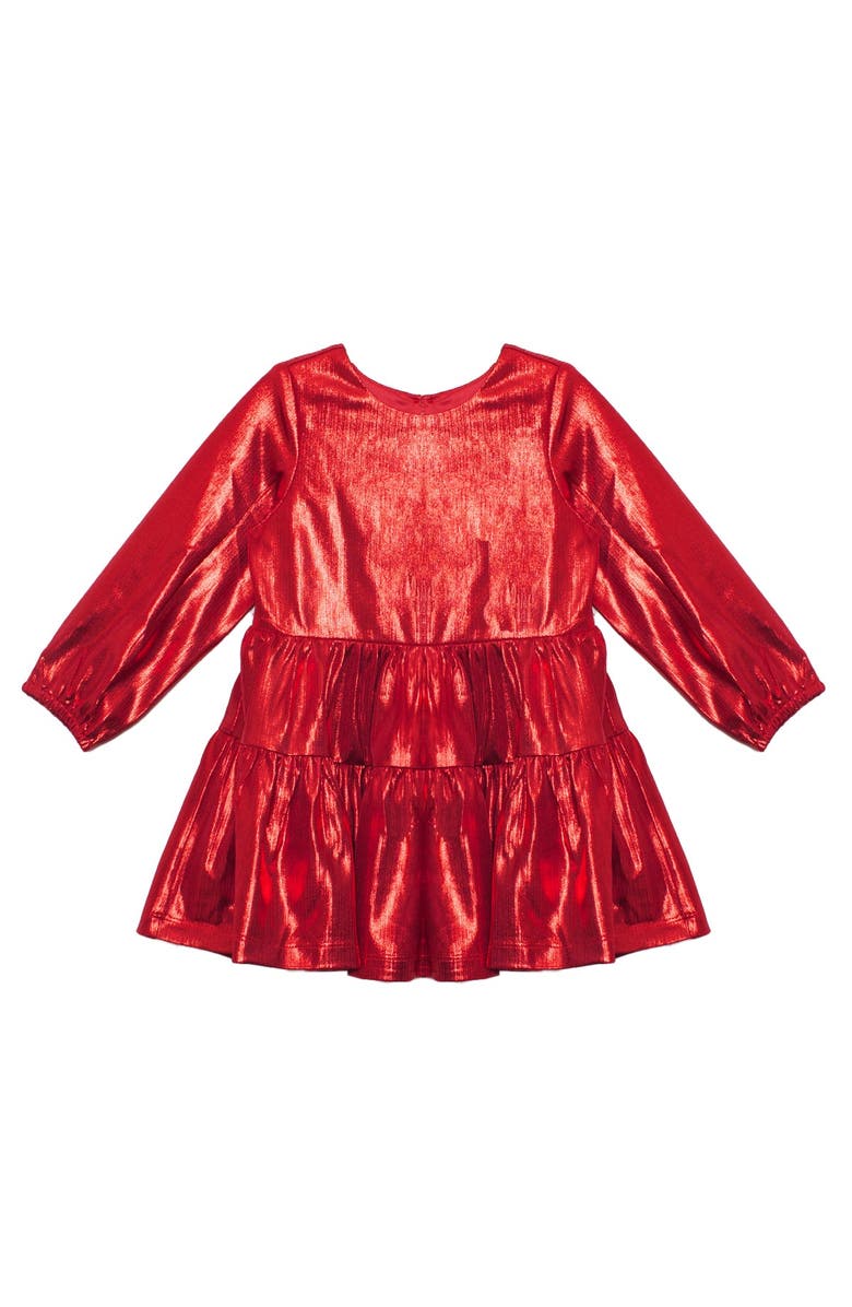 Isobella 
Chloe Ruby Red Teired Dress, Main, color, Red