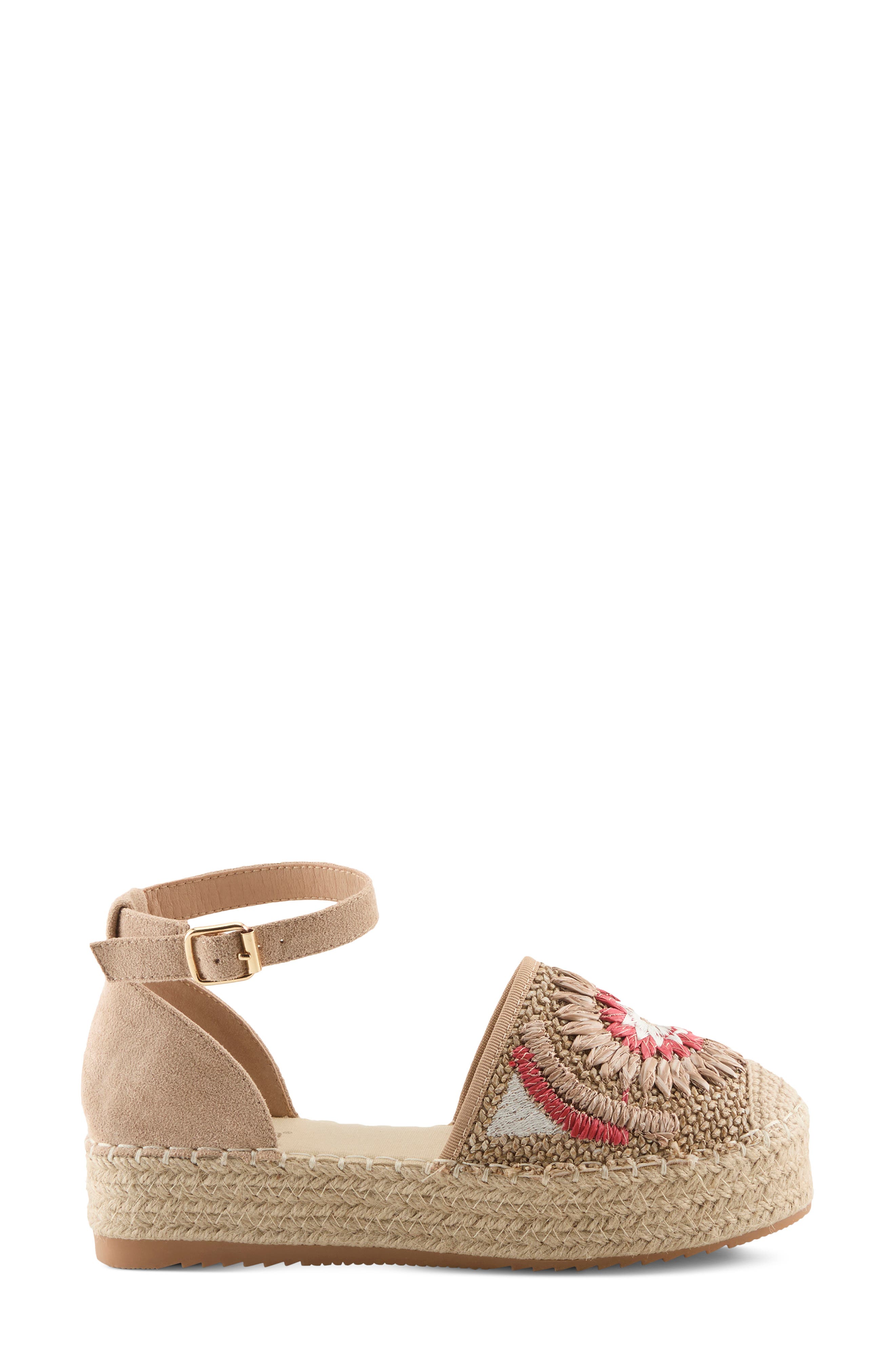 AZURA BY SPRING STEP Endless Luv Espadrille Platform Sandal, Alternate, color, Beige Multi