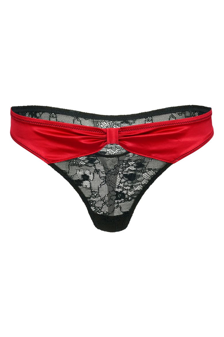 Eira Thong Panties, Alternate, color, Dark red