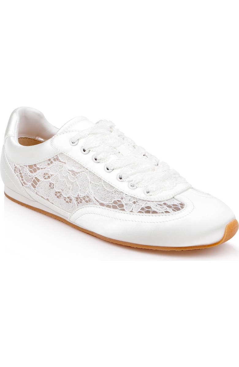 Jewel Badgley Mischka Inez Sneaker, Main, color, Ivory Lace