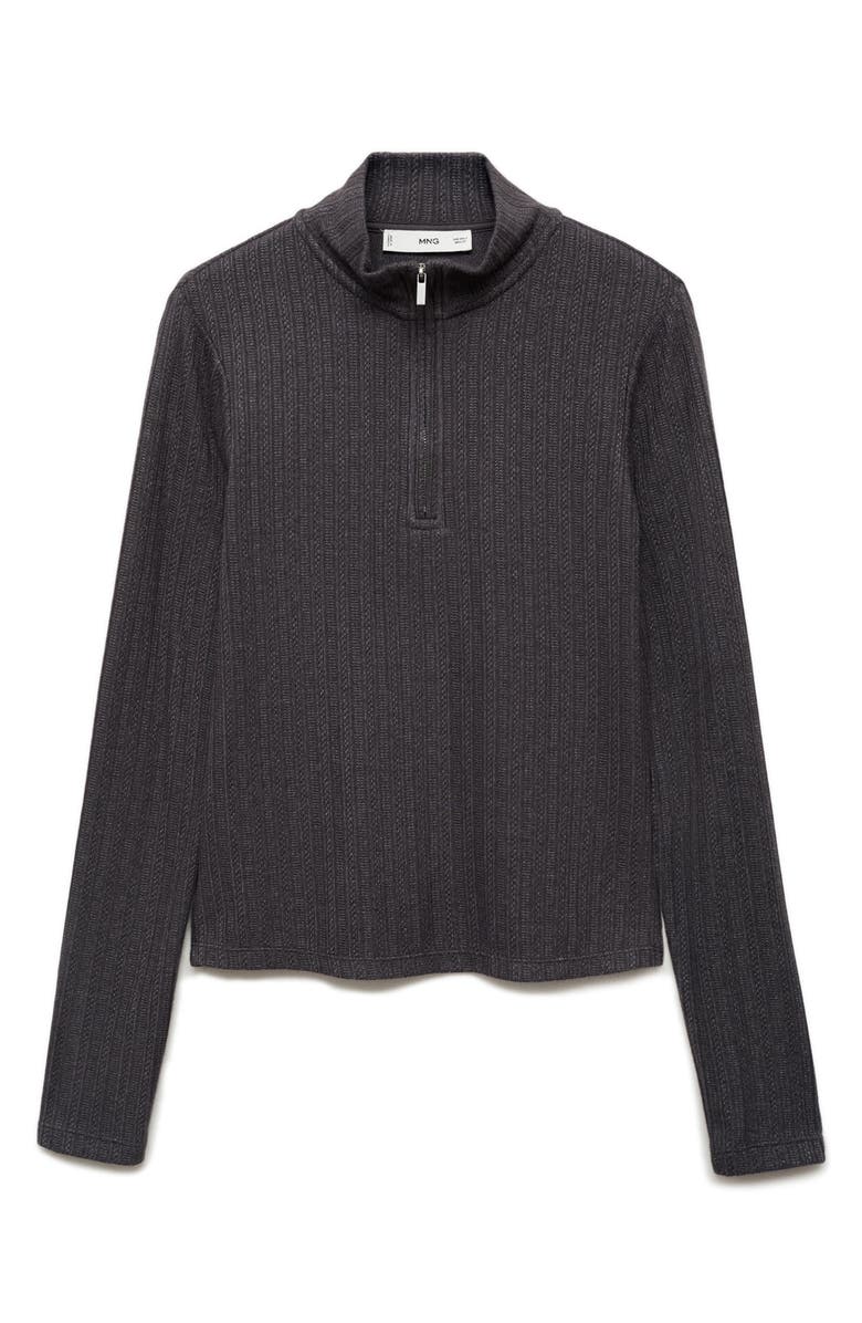 MANGO Half Zip Sweater, Main, color, 