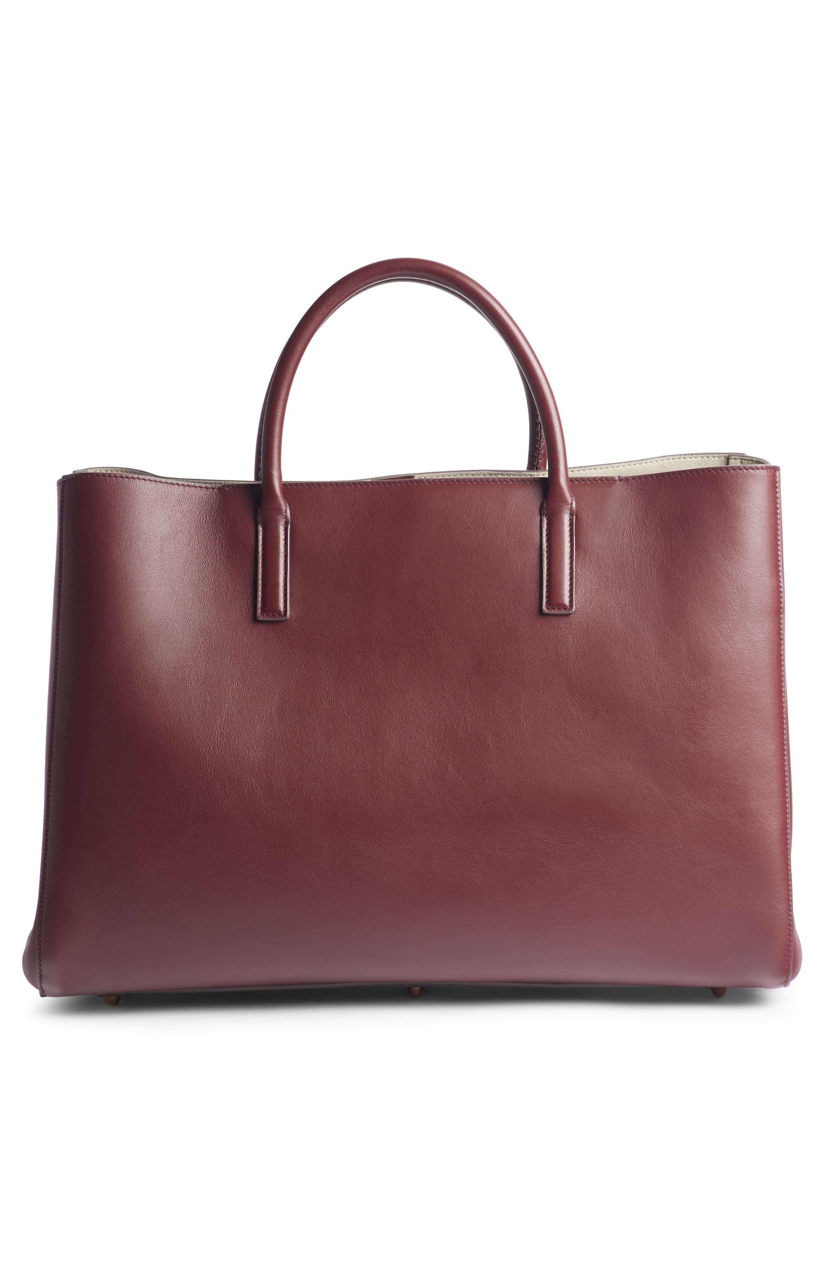 Anya Hindmarch Ebury Rainbow Smiley Leather Tote, Alternate, color, 