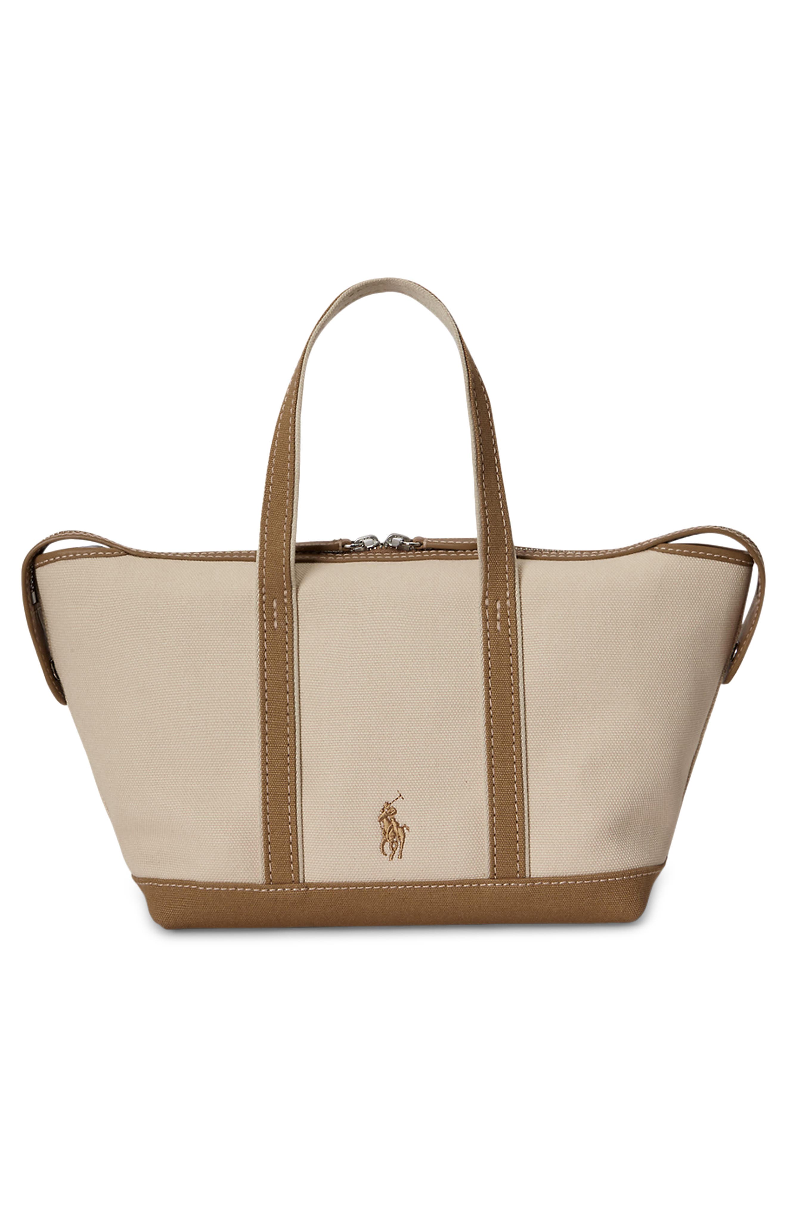 Polo Bear Mini Shopper Tote, Alternate, color, BARK TAN