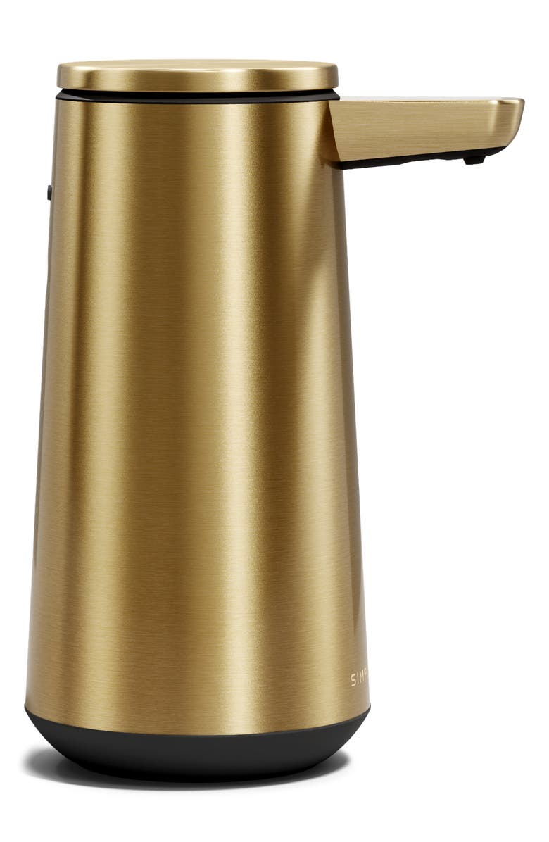 simplehuman Rechargeable Sensor Pump Foam Soap Dispenser, Alternate, color, Gold