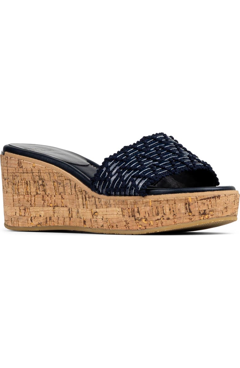 Donald Pliner Allea Wedge Sandal, Main, color, Navy